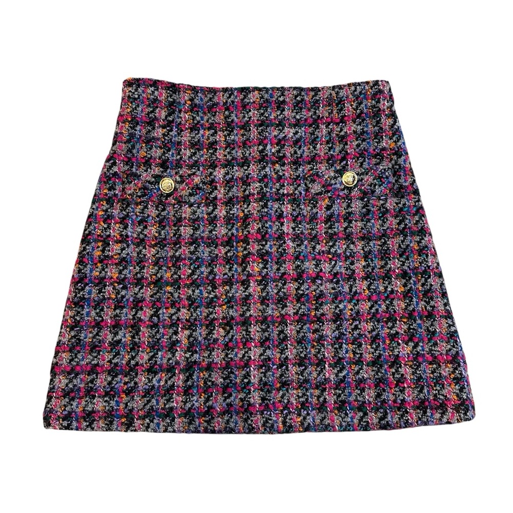 Sandro Multicolor Tweed Skirt